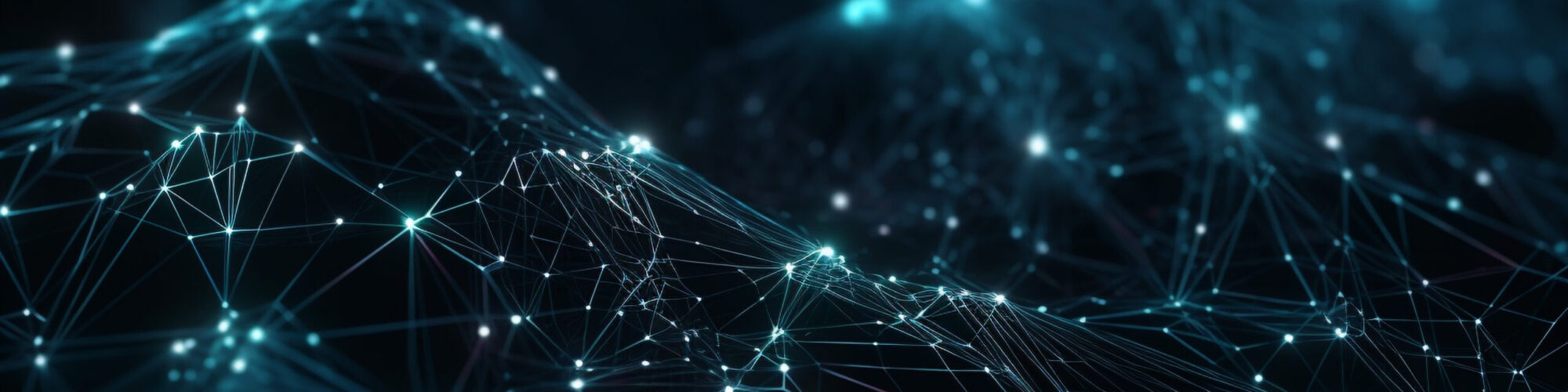 Glowing molecular structure in futuristic galaxy backdrop generated by artificial intelligence